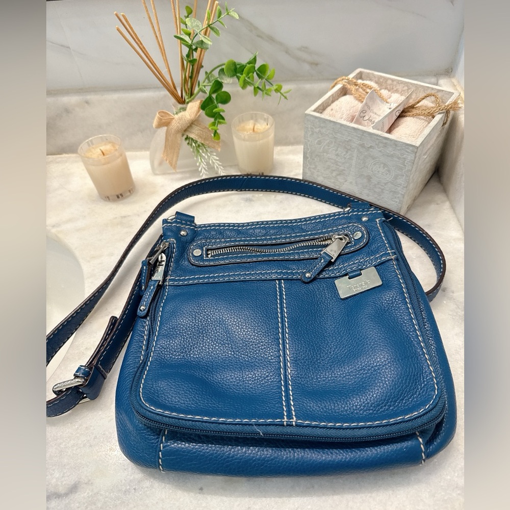 Vintage Tignanello Blue Crossbody Bag